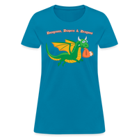 Green Dungeons, Diapers, & Dragons Women's T-Shirt - turquoise