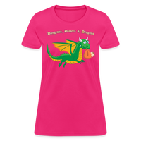 Green Dungeons, Diapers, & Dragons Women's T-Shirt - fuchsia