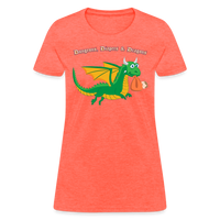Green Dungeons, Diapers, & Dragons Women's T-Shirt - heather coral