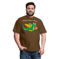 Green Dungeons, Diapers, & Dragons Unisex Classic T-Shirt - brown