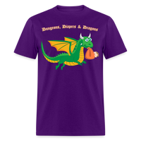 Green Dungeons, Diapers, & Dragons Unisex Classic T-Shirt - purple