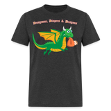 Green Dungeons, Diapers, & Dragons Unisex Classic T-Shirt - heather black
