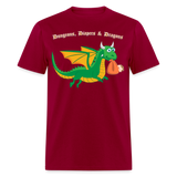 Green Dungeons, Diapers, & Dragons Unisex Classic T-Shirt - dark red