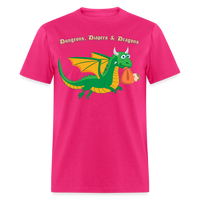 Green Dungeons, Diapers, & Dragons Unisex Classic T-Shirt - fuchsia