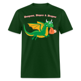 Green Dungeons, Diapers, & Dragons Unisex Classic T-Shirt - forest green