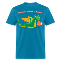 Green Dungeons, Diapers, & Dragons Unisex Classic T-Shirt - turquoise