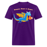 Blue Dungeons, Diapers, & Dragons Unisex Classic T-Shirt - purple