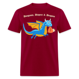 Blue Dungeons, Diapers, & Dragons Unisex Classic T-Shirt - dark red