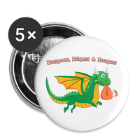 Green Dungeons, Diapers, & Dragons Buttons large 2.2'' (5-pack) - white
