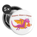 Pink Dungeons, Diapers, & Dragons Buttons small 1'' (5-pack) - white