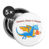 Blue Dungeons, Diapers, & Dragons Buttons large 2.2'' (5-pack) - white