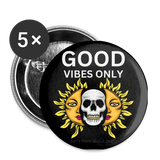 Toxic Vibes Only Death Buttons small 1'' (5-pack) - white