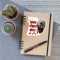 Toxic Vibes Only Zombie Sticker - white matte