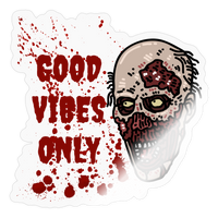 Toxic Vibes Only Zombie Sticker - transparent glossy
