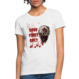 Toxic Vibes Only Zombie Women's T-Shirt - white