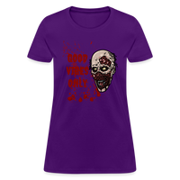 Toxic Vibes Only Zombie Women's T-Shirt - purple