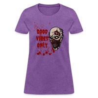 Toxic Vibes Only Zombie Women's T-Shirt - purple heather